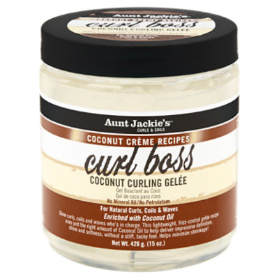 Aunt Jackie's Curl & Coils Curl Boss Coconut Curling Gelée, 15 oz