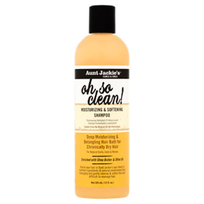 Aunt Jackie's Oh So Clean! Moisturizing and Softening Shampoo, 12 fl oz