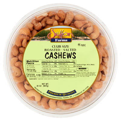 Setton Farms Club Size Roasted - Salted Cashews, 32 oz