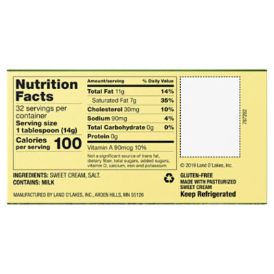 Land O Lakes Salted Butter, 4 count, 1 lb