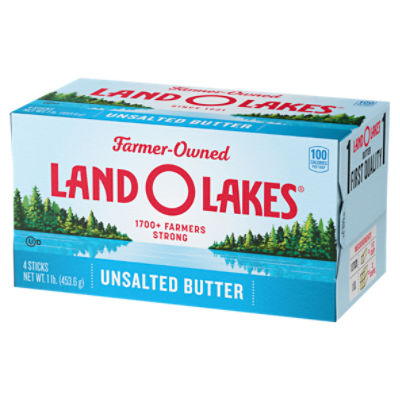 Land O Lakes® Extra Creamy Unsalted Butter Sticks, 1 lb - Foods Co.