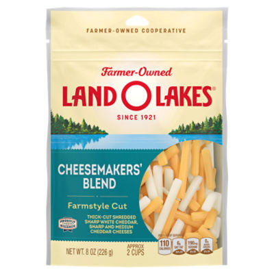 Land O Lakes Cheesemakers' Blend Farmstyle Cut Cheese, 8 oz