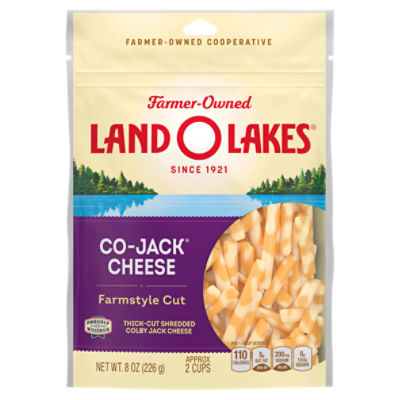 Land O Lakes Co-Jack Farmstyle Cut Cheese, 8 oz