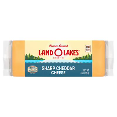 Land O'Lakes Sharp Cheddar Cheese, 8 oz, 8 Ounce