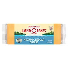 Land O'Lakes Medium Cheddar Cheese, 8 oz, 8 Ounce