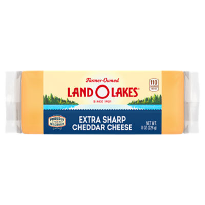 Land O' Lakes Extra Sharp Cheddar Cheese, 8 oz, 8 Ounce