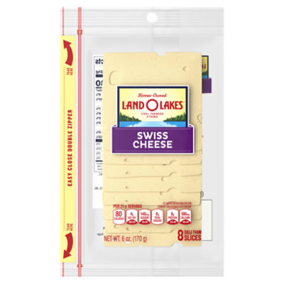 Land O Lakes® Swiss Cheese, 8 count, 6 oz
