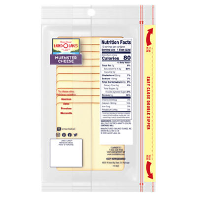 Land O Lakes Muenster Cheese, 10 count, 8 oz