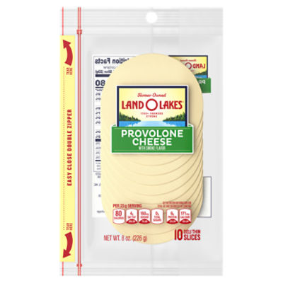 Land O Lakes® Sliced Provolone Cheese with Smoke Flavor, 8 oz