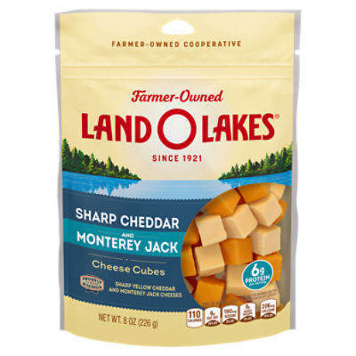 Land O Lakes Sharp Cheddar and Monterey Jack Cheese Cubes, 8 oz