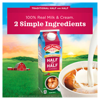  Land O' Lakes Half and Half UHT-Processed Creamer, 24