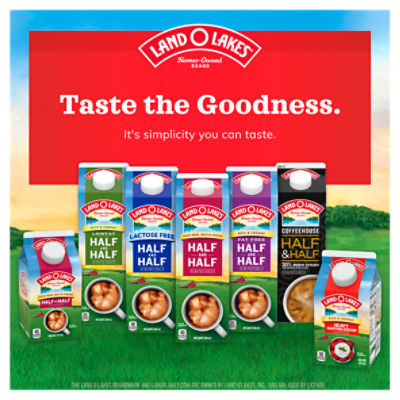 Land O Lakes Half and Half Milk & Cream, one quart