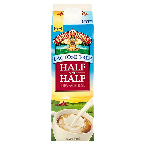 Land O Lakes Lactose-Free Half and Half Milk & Cream, one quart