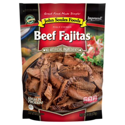 John Soules Foods Beef Fajitas, 6 oz, 6 Ounce
