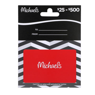 Michaels $25-500 Gift Card, 1 each