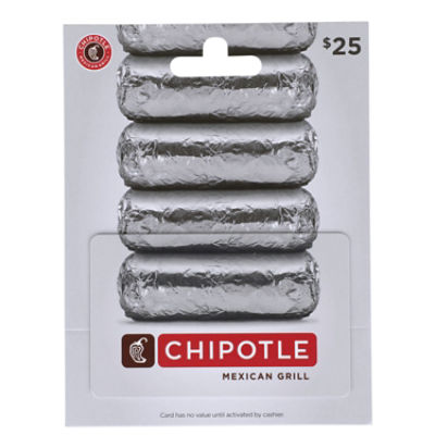 Chipotle Mexican Grill $25 Gift Card, 1 each