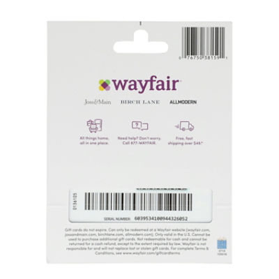 Wayfair Gift Cards