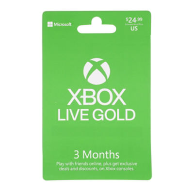 Xbox on sale live card