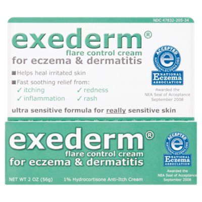 Exederm Flare Control Cream for Eczema & Dermatitis, 2 oz