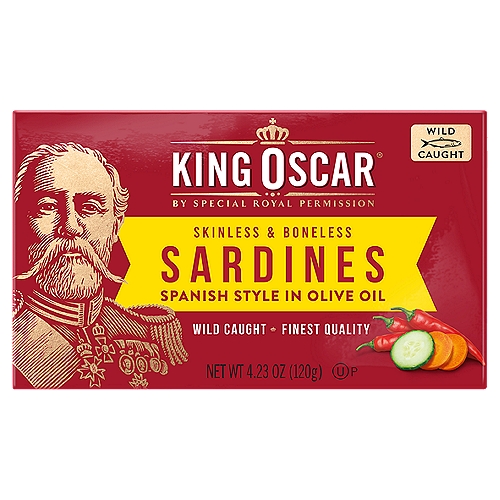 King Oscar Skinless & Boneless Sardines Spanish Style in Olive Oil, 4.23 oz