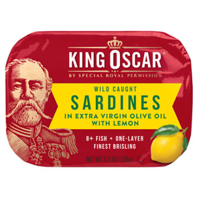 King Oscar Wild Caught Sardines in Extra Virgin Olive Oil with Lemon, 3
