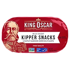 King Oscar Kipper Snacks Lightly Smoked Herring Fillets, 3.54 oz