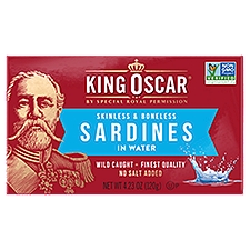 King Oscar Skinless & Boneless Sardines in Water, 4.23 oz
