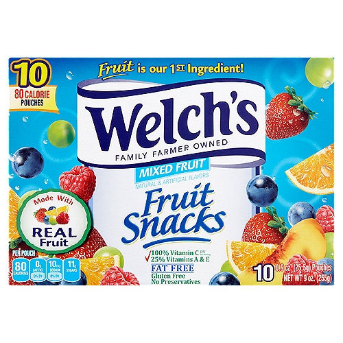 Welch's Mixed Fruit Snacks, 0.9 oz, 10 count