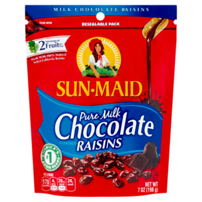 Sun-Maid Pure Milk Chocolate Covered Raisins, 7 oz
