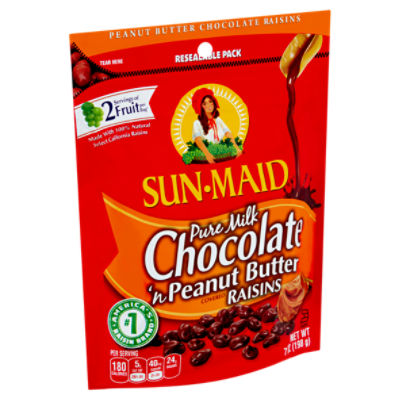 Sun-Maid Pure Milk Chocolate 'n Peanut Butter Covered, Raisins