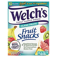 Welch's Island Fruits Fruit Snacks, 0.8 oz, 10 count