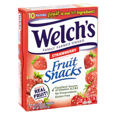 Welch's Strawberry Fruit Snacks, 0.8 oz, 10 count - Fairway