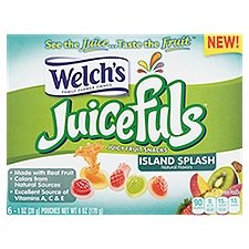 Welch's Juicefuls Island Splash Juicy Fruit Snacks, 1 oz, 6 count