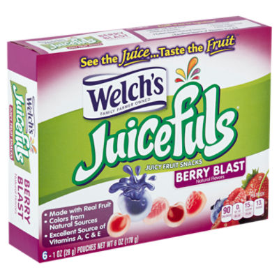 Welch's Juicefuls Berry Blast Juicy Fruit Snacks, 1 oz, 6 count