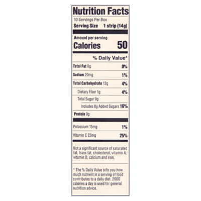 Welch's Mango-Peach Absolute Fruitfuls Fruit Strips, 0.5 oz, 10 count
