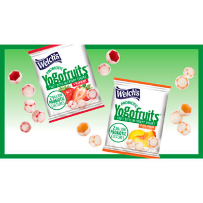Welch's Yogofruits Probiotic Strawberry Fruit Bites in Creamy Yogurt, 0.7 oz, 10 count Image 2 of 5