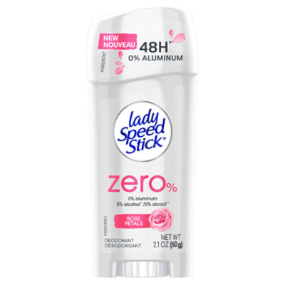 Lady Speed Stick, Inivisible Zero Rose Petals Deodorant Stick, 2.1 Oz
