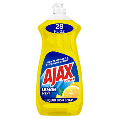 Ajax Ultra Lemon Scent Super Degreaser Dish Liquid, 28 fl oz