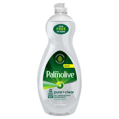 Palmolive Ultra Dishwashing Liquid Dish Soap, Pure + Clear Spring Fresh Scent - 32.5 Fluid Ounce