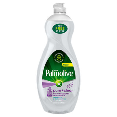 Palmolive Ultra Dishwashing Liquid Dish Soap, Pure + Clear Lavender & Eucalyptus Scent,32.5 Fluid Oz, 32.5 Fluid ounce