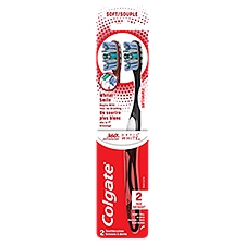 Colgate 360° Advanced Optic White Soft Toothbrush - 2 Count