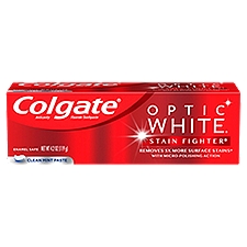 Colgate Optic White Stain Fighter Clean Mint Paste Whitening, Toothpaste, 4.2 Ounce