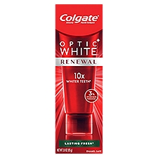 Colgate Optic White Toothpaste, Renewal Lasting Fresh Teeth Whitening, 3 Ounce