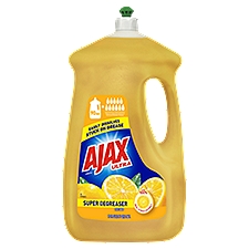 Ajax Dishwashing Liquid Dish Soap, Ultra Super Degreaser Lemon Scent, 28 Ounce