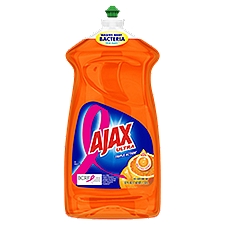 Ajax Ultra Triple Action Dishwashing Liquid Dish Soap, Orange Scent - 52 Fluid Ounce