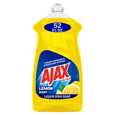 Ajax Ultra Lemon Scent Super Degreaser Dish Liquid, 52 fl oz, 52 Fluid ounce