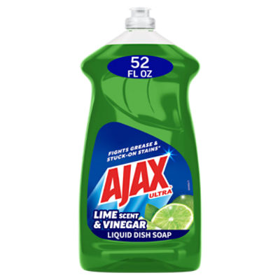 Ajax Ultra Lime Scent & Vinegar Sparkling Clean Dishes Dish Liquid, 52 fl oz, 52 Fluid ounce