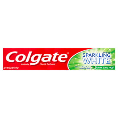 Colgate Sparkling White Mint Zing Gel Toothpaste, 6.0 oz