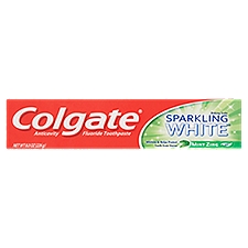 Colgate Baking Soda Sparkling White Mint Zing Gel, Anticavity Fluoride Toothpaste, 8 Ounce