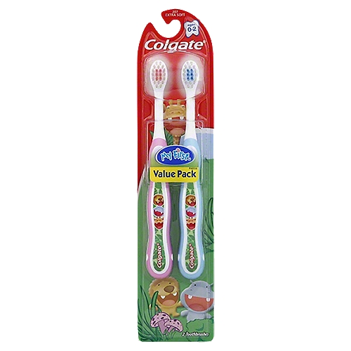 Colgate My First Baby and Toddler Toothbrush, Extra Soft - 2 Count